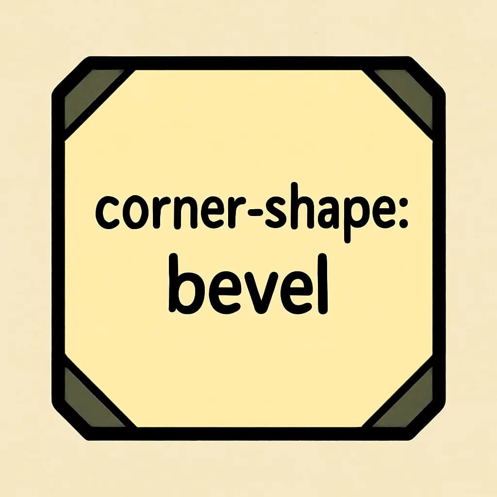 HTML-loota, jossa on leikatut kulmat